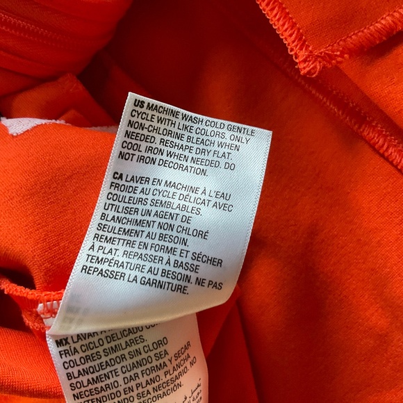 On 34th Women's Ponté-Knit Mini Skirt Orange Stretch w/ buttons - Picture 10 of 13